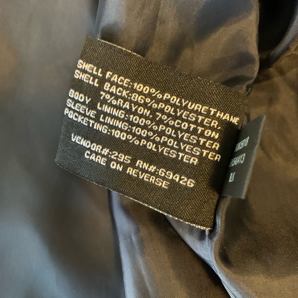 NWT Men’s XXL Vegan Leather Moto Jacket - Picture 8 of 8